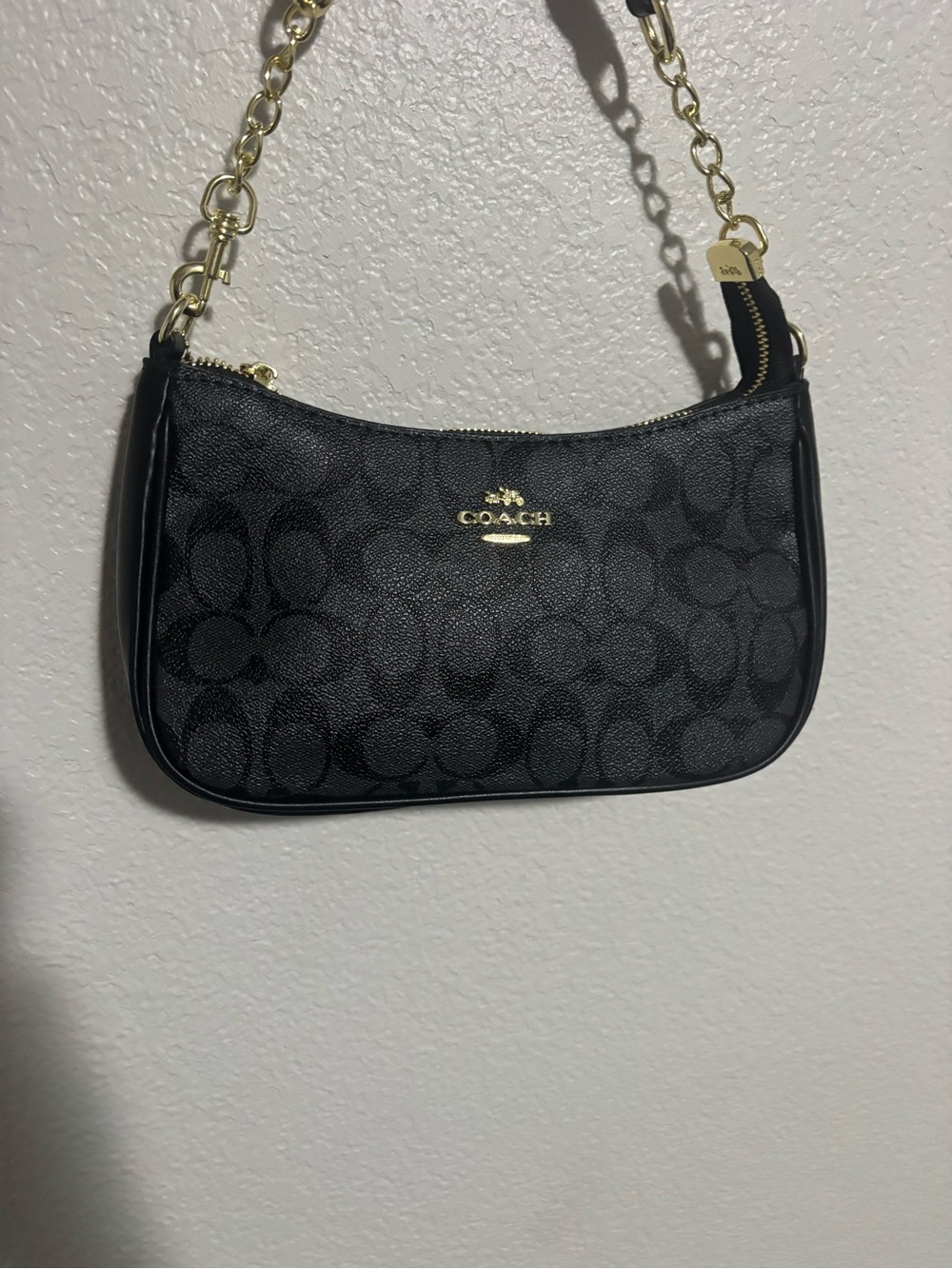 Coach Terri Canvas Leather City Handbag.